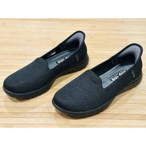 Skechers Slip-ins On the GO Flex Clover Size 7.5 Black NEW Comfort Hands Free - Picture 6 of 12